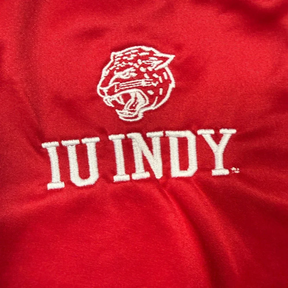 Adidas IU Indy Jaguars Pullover Men XL Red Quarter Zip Embroidered Sporty Active